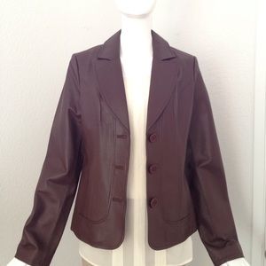 Guess brown leather Jacket